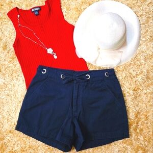 Austin Clothing Co. Navy Blue Grommet Shorts